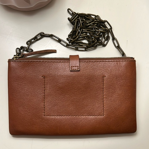 Madewell The Transport Accordion Crossbody in English Saddle Bag - Picture 3 of 9